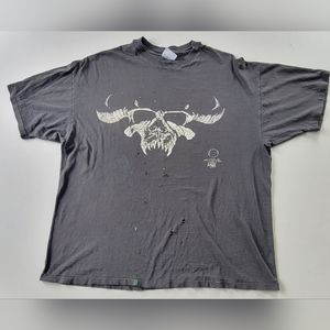 Beautifully distressed ☠️DANZIG SKULL☠️ single stitch vintage tee